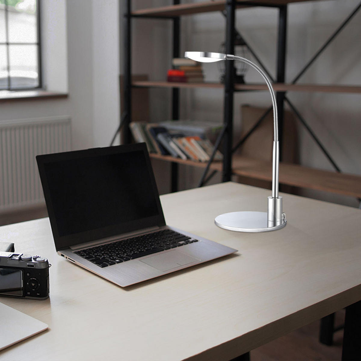 LED TISCHLEUCHTE PEGASI Silber Chrom - Silberfarben, Metall (16/25/44cm) - Globo Lighting