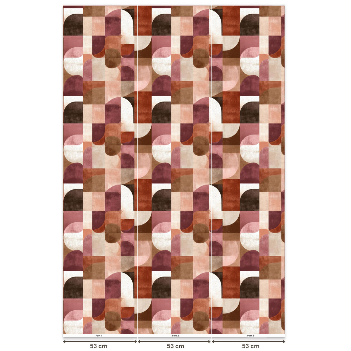 TAPETE - Geometrie - Modern - Retro - 160x240 cm - Multicolor, Papier (160/240cm) - OnlyWow