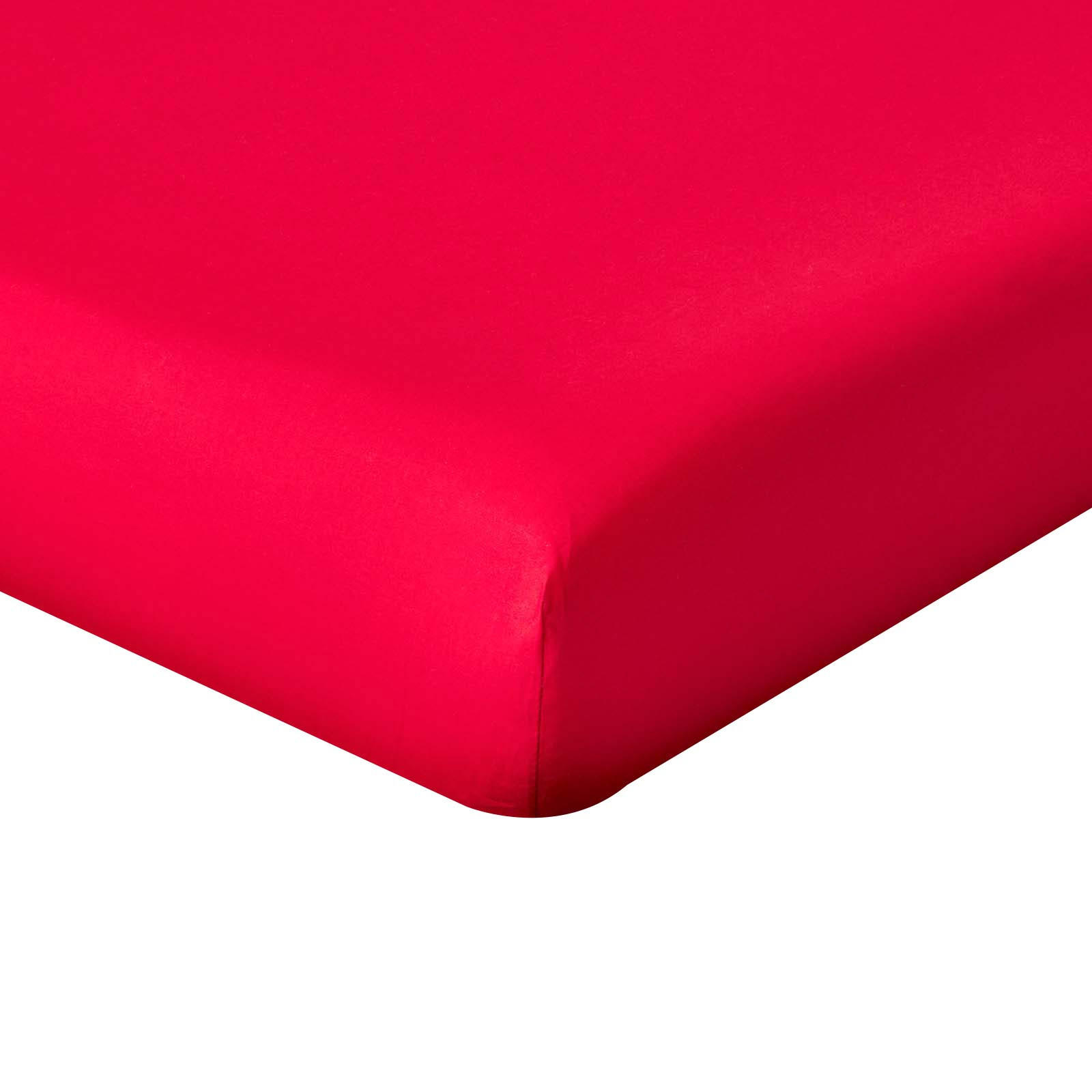 PERKAL-SPANNBETTLAKEN, Ägyptische Baumwolle, Fadendichte 200 - Rot, Textil (100/200cm) - Homescapes