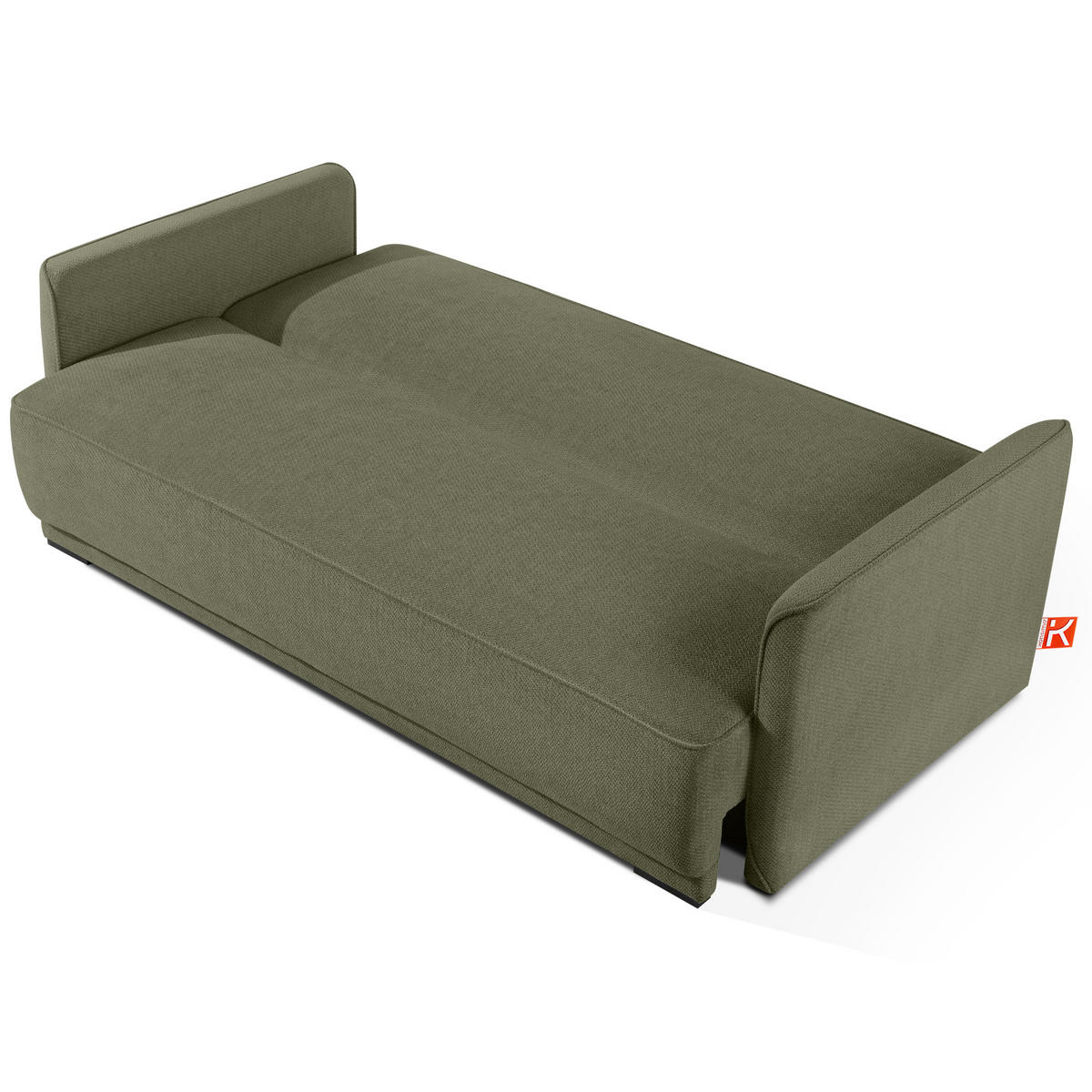 EINZELSOFA LIRIS, 3 Personen, Oliv - Olivgrün, Holz/Holzwerkstoff (208/91/98cm) - KONSIMO®