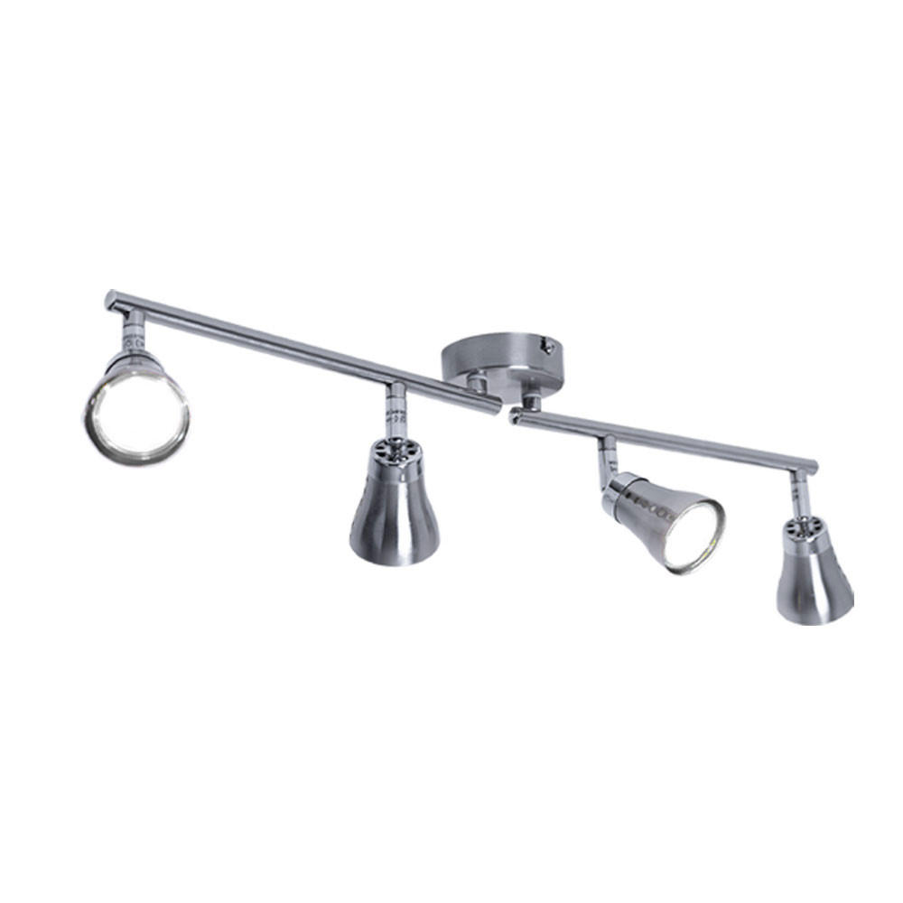 LED DECKENLEUCHTE GROSETTO Silber matt - Silberfarben, Metall (62.5/8/16cm)