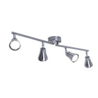 LED DECKENLEUCHTE GROSETTO Silber matt - Silberfarben, Metall (62.5/8/16cm)