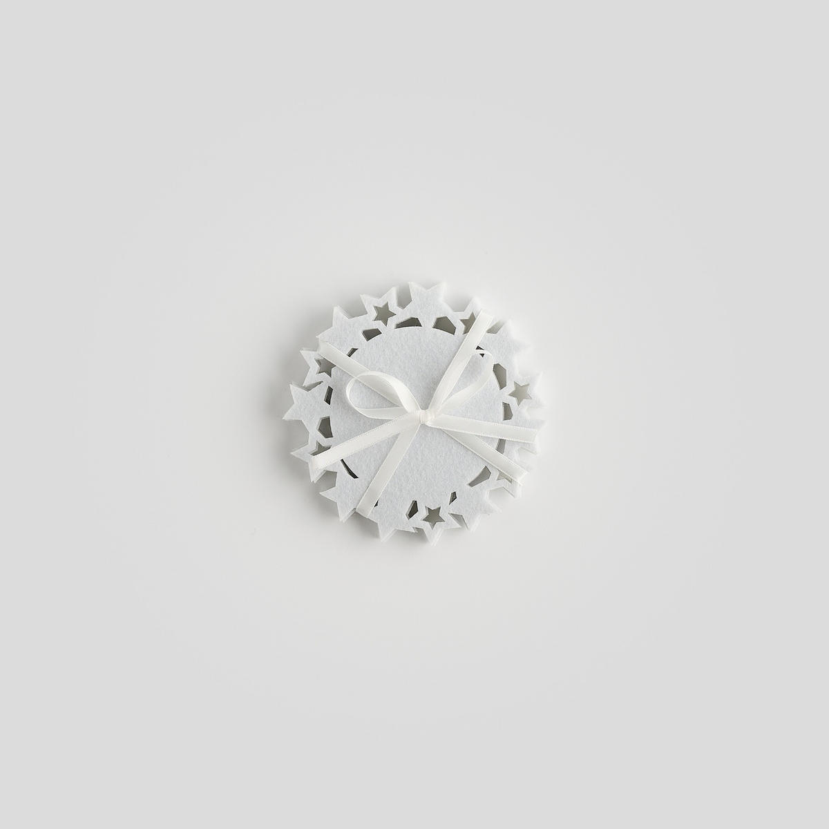 UNTERSETZER-SET Stille - Weiß, Textil (12.3/12.3cm) - home&you