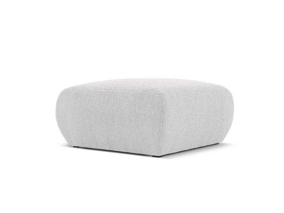 POUF Molino aus Boucle hellgrau - Hellgrau, Textil (75/36/75cm) - Micadoni