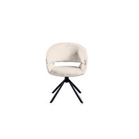 ESSZIMMERSTUHL LARA Cremeweiß Velvet - Creme/Schwarz, Kunststoff/Textil (61/82/62cm) - KAWOLA
