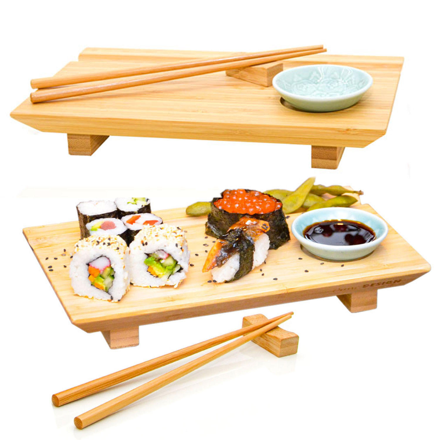 SUSHIBRETT 16/27/4 cm, Bambus - Braun, Holz (16/27cm) - Dunedesign