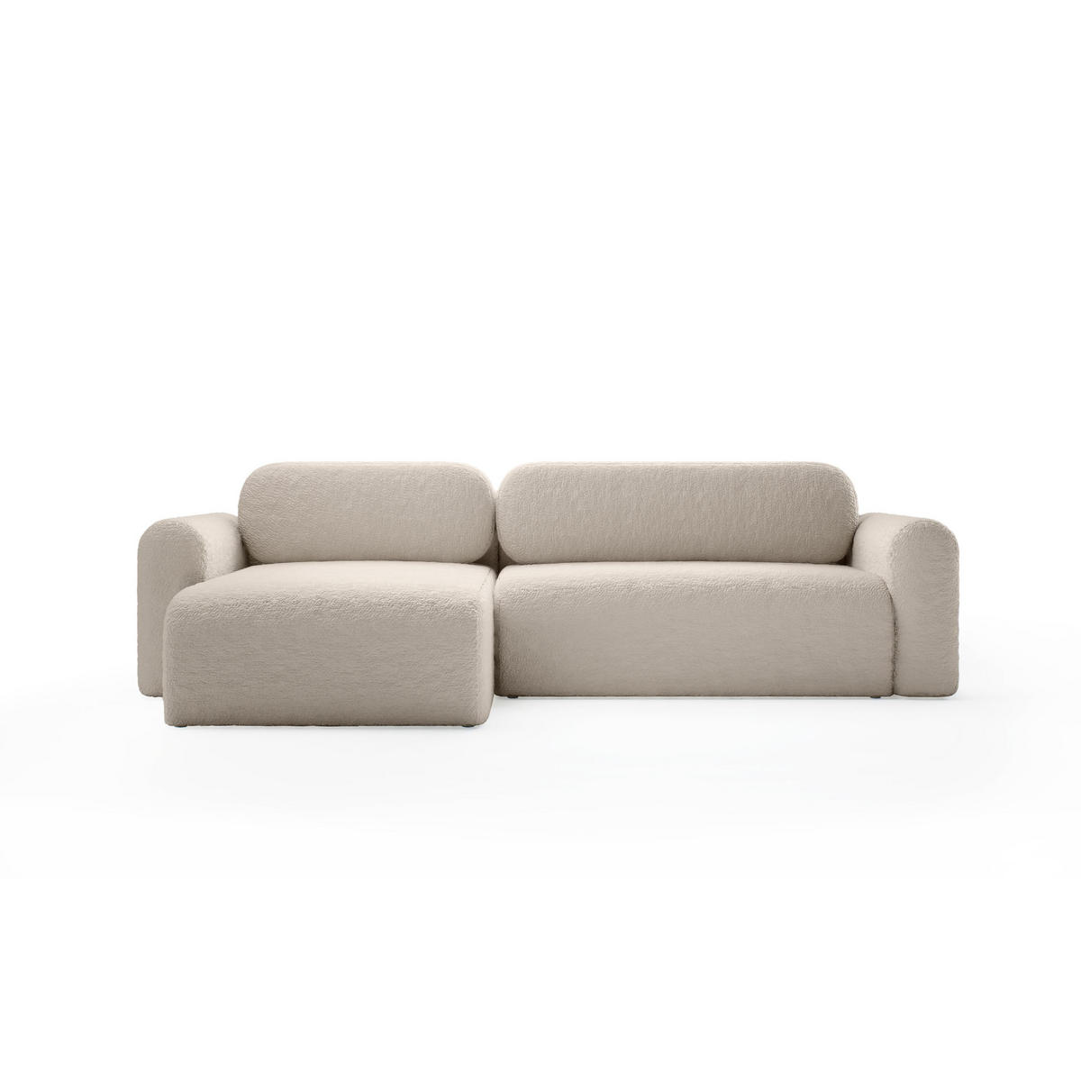 ECKSOFA mit Schlaffunktion Thekla, Beige - Beige, Textil (286/100cm) - Fedve