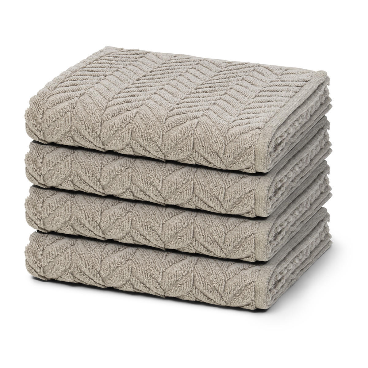 HANDTUCH Sensual Skin Zopf 4er-Set - Braun, Textil (50/100cm) - Ross