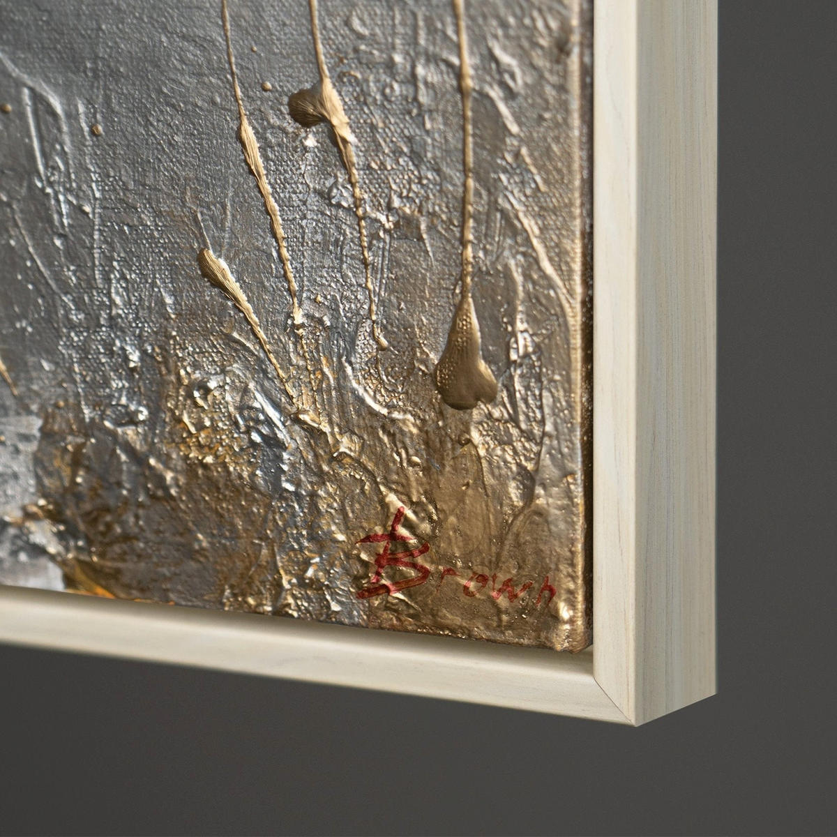 GEMÄLDE Frühlingsduft Schattenfugenrahmen Beige 160x80 cm - Beige, Holz (160/80cm) - YS-art gallery