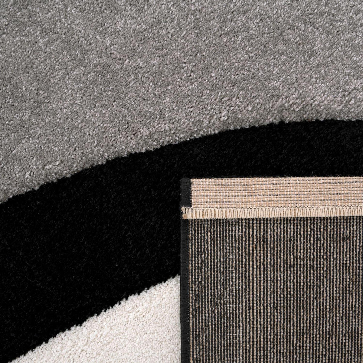 KURZFLOR-TEPPICH DIAMOND 760 SCHWARZ 200X290 - Schwarz, Textil (200/290cm) - Paco Home