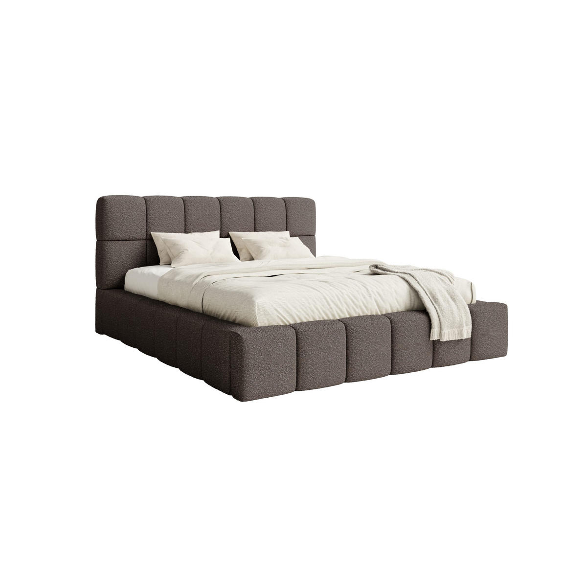 POLSTERBETT Lund 160x200 cm, Braun - Braun, Textil (160/200cm) - Fedve