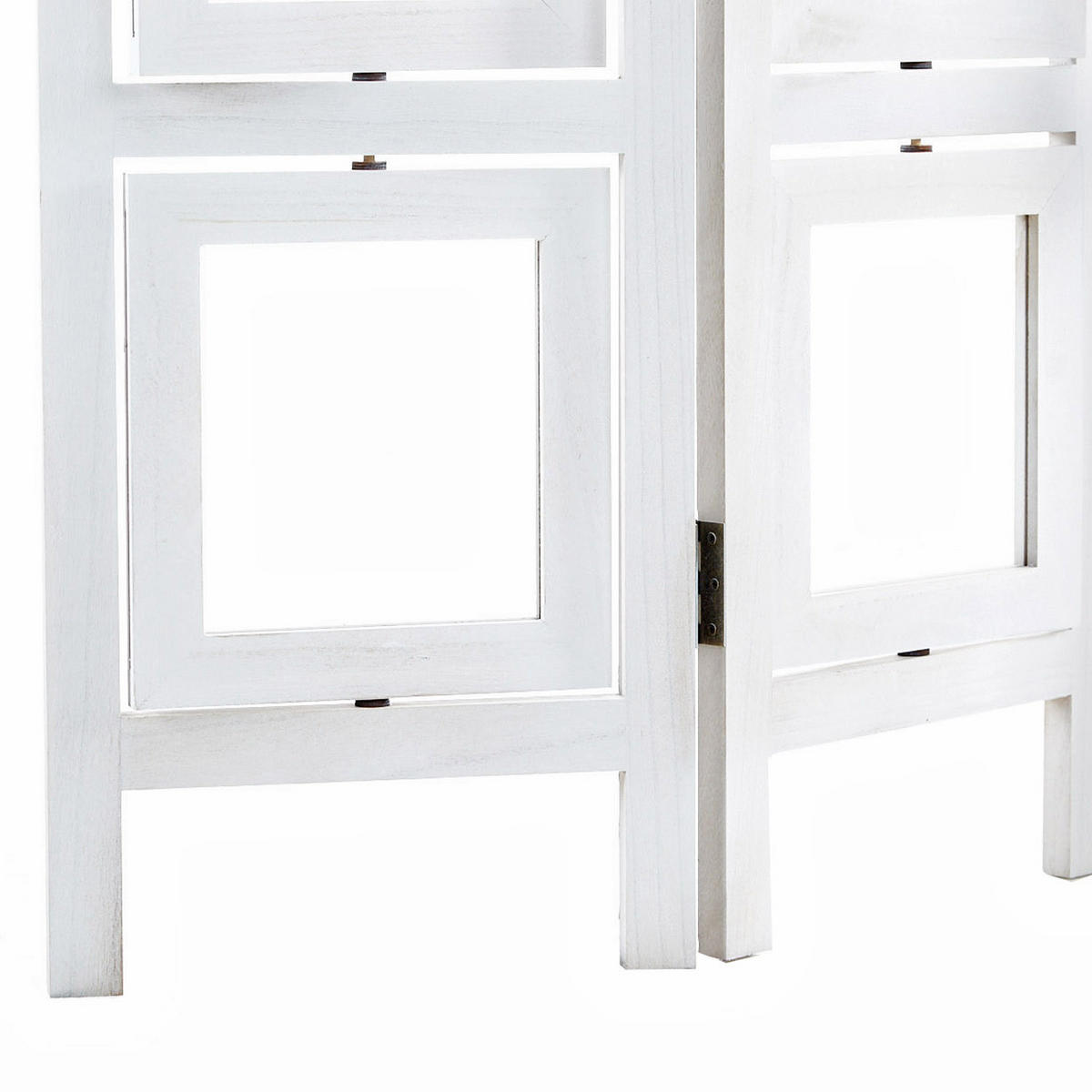 PARAVENT 3-tlg. 93/161 cm Weiß Fotowand - Weiß, Holz (93/161/2cm) - Homestyle4u