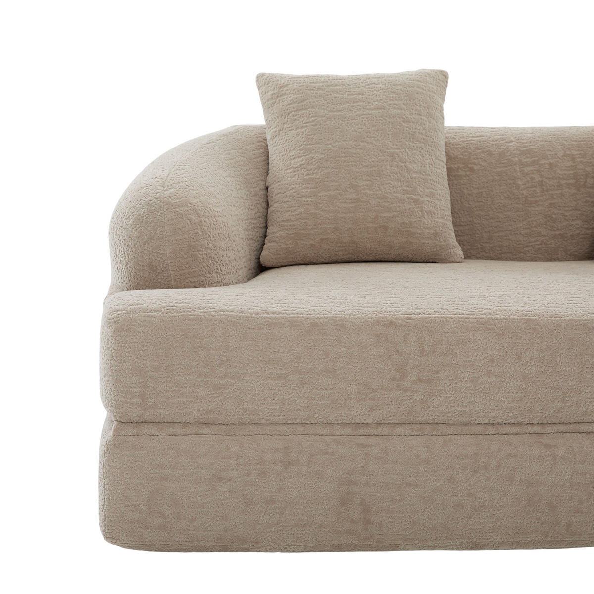 SCHLAFSOFA DE-33900 2-in-1 klappbar Khaki - Sandfarben, Textil (84/65/157cm) - ComfortXL