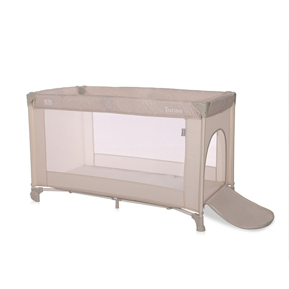 REISEBETT Torino Braun Laufstall seitlicher Eingang, Tragetasche, Faltmatratze - Braun, Kunststoff (60/120cm) - Lorelli