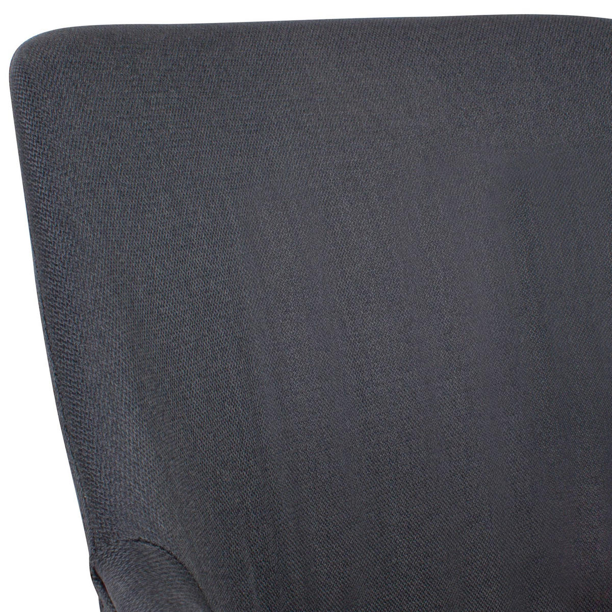 ESSZIMMERSTUHL Stoffbezug mit Armlehnen und Filzgleiter Modern gepolstert, Schwarz 54x58x85 cm - Anthrazit/Schwarz, Holz/Textil (54/85/58cm) - KADIMA DESIGN