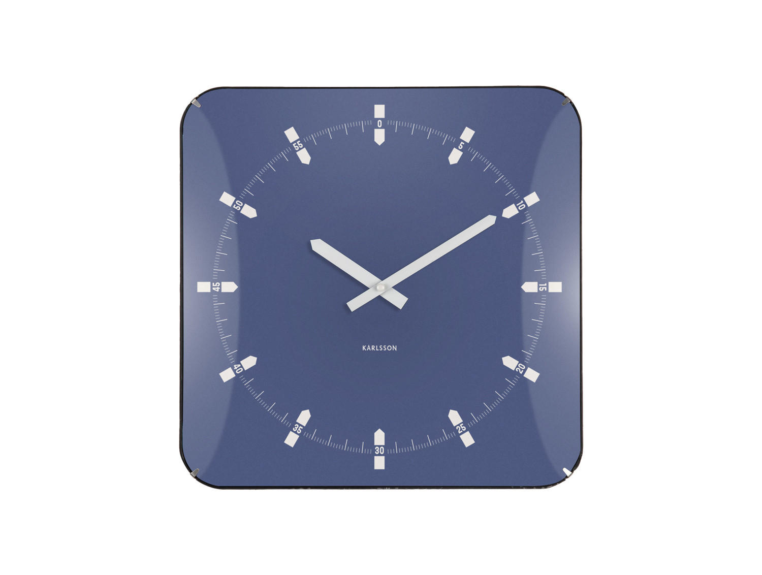 Karlsson Wanduhr Blau 35x35x4.5 cm