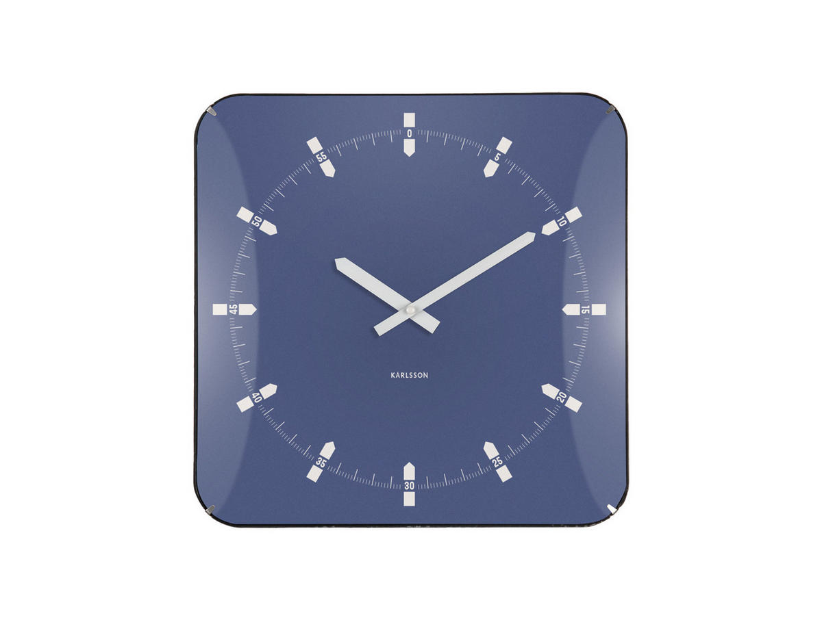 WANDUHR Sucinto Dome Blau 4.5/35/35 cm - Blau, Kunststoff (35/35/4.5cm) - Karlsson