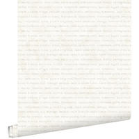 TAPETE Texte 53 cm x 10.05 m - Beige, Papier (53/1000cm) - ESTAhome