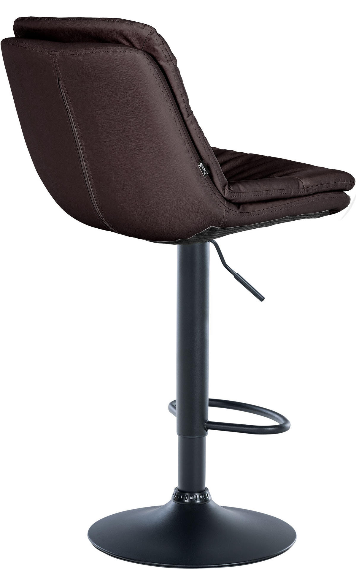 BARHOCKER Lederlook braun - Schwarz/Braun, Textil (46/92/54cm) - CLP