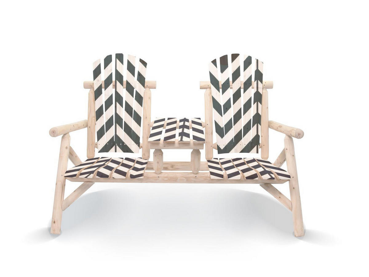 GARTENBANK »Timber« FSC® 100% Tannenholz mit Mittelablage für 2 Personen - Braun, Kunststoff (53.5/11/149.5cm) - bellavista - Home & Garden