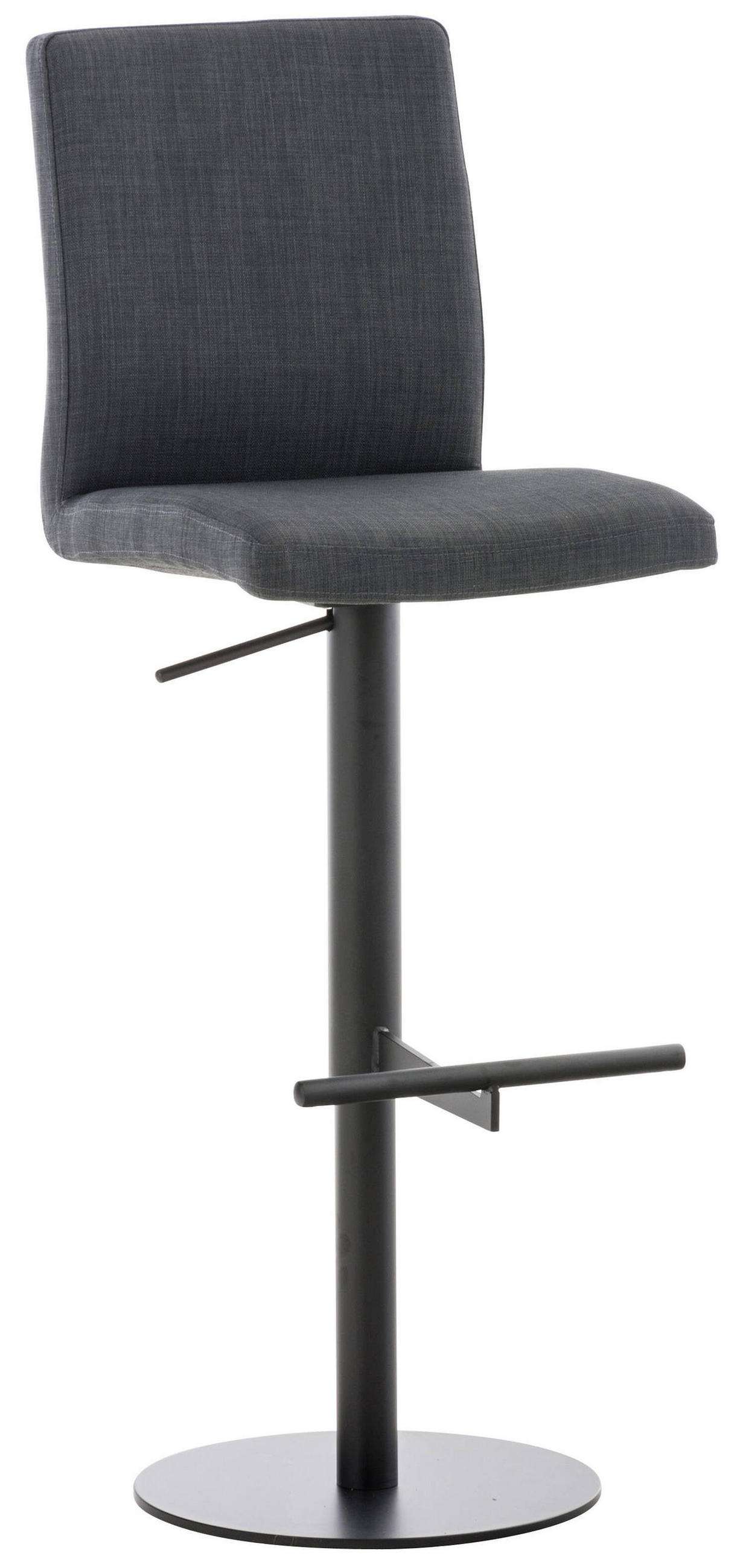 BARHOCKER Cathy, Gestell schwarz, Stoff Dunkelgrau - Dunkelgrau/Schwarz, Textil/Metall (40/100/49cm) - TPFLiving