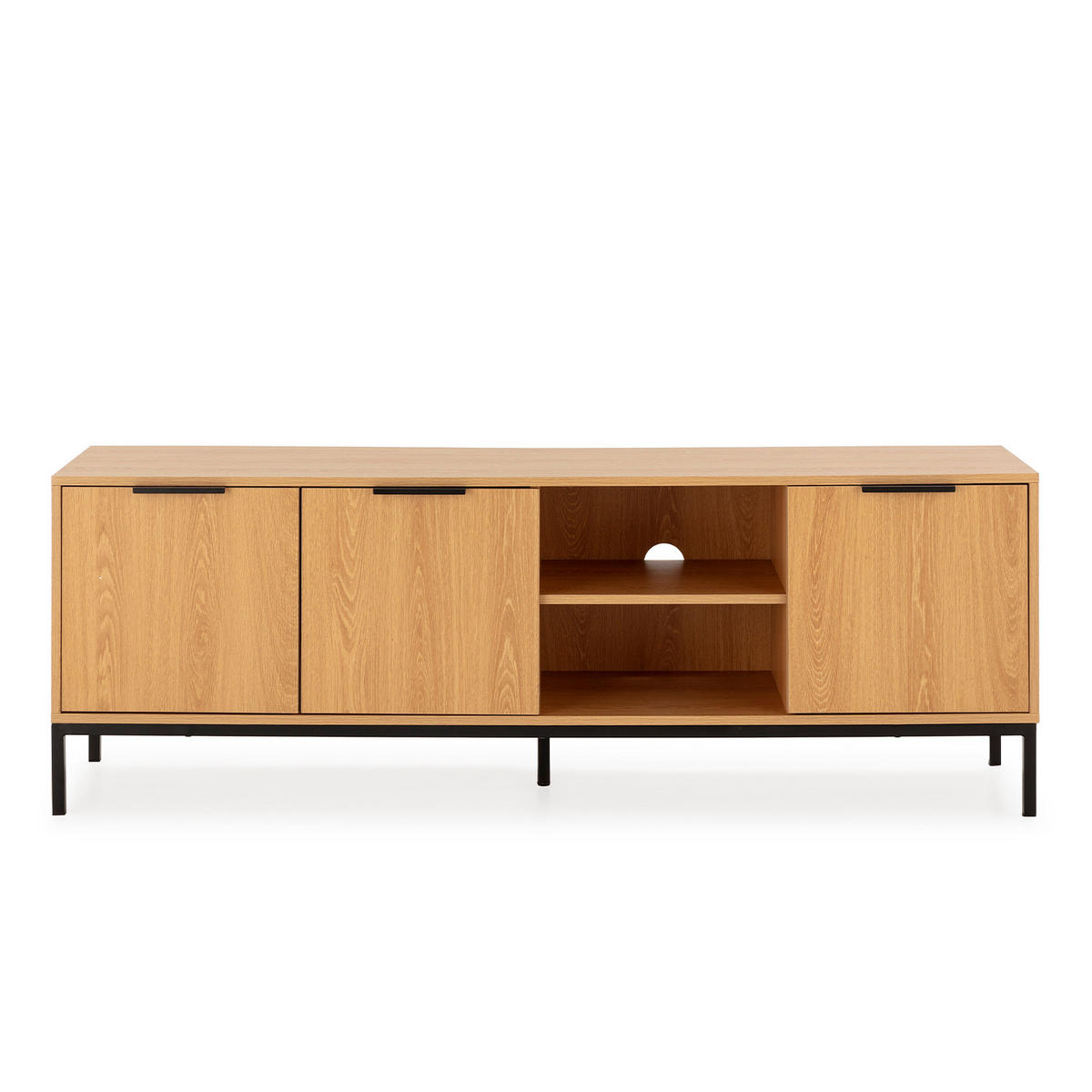 TV-ELEMENT Auri 3 türen Eichenfarbe - Honigeiche, Holzwerkstoff (160/55/40cm) - VS Venta-stock