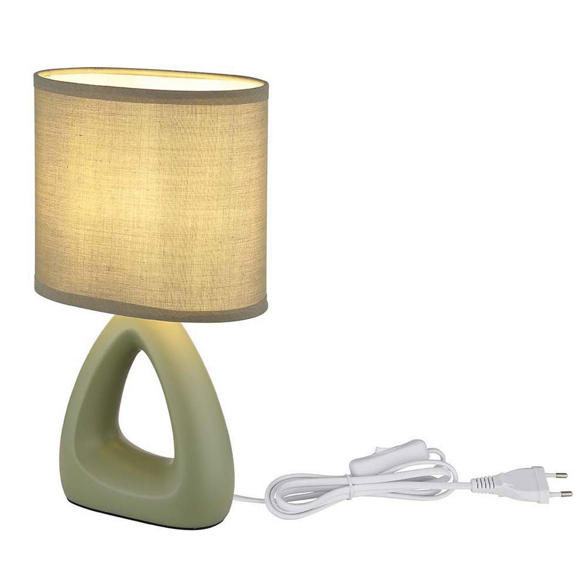 TISCHLEUCHTE Keramik Grün - Grün, Metall (17/10/30cm) - Globo Lighting