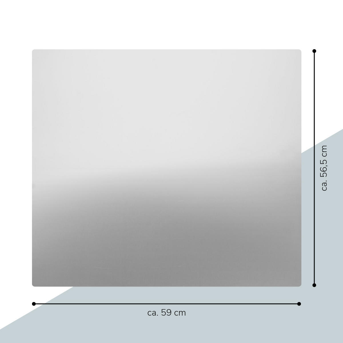 HERDSPRITZSCHUTZ, Edelstahl - Edelstahlfarben, Metall (59/56.5/5cm) - bremermann