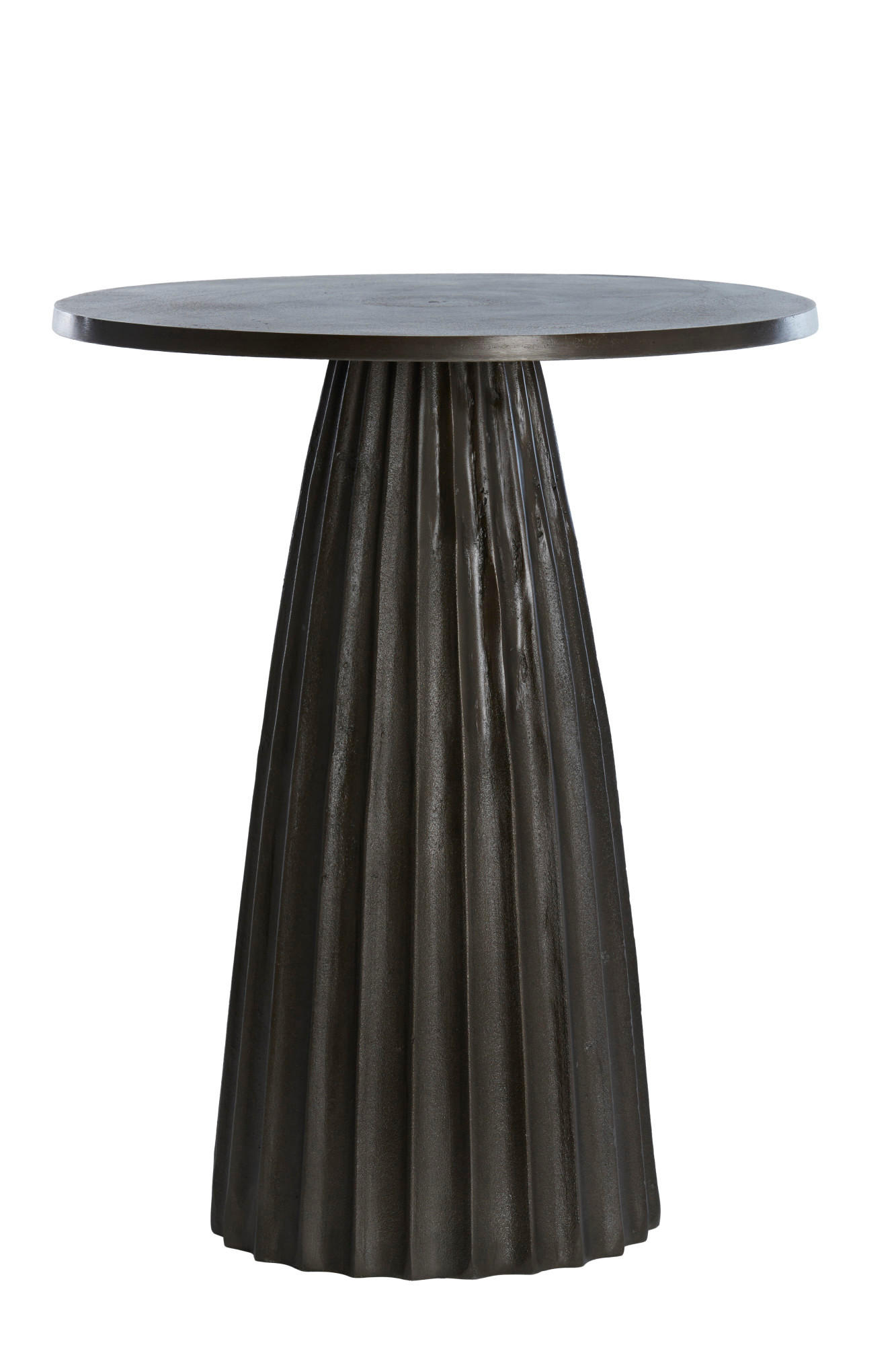BEISTELLTISCH Veglia Braun Ø45/56 cm - Dunkelbraun, Metall (45/45/56cm) - Light & Living