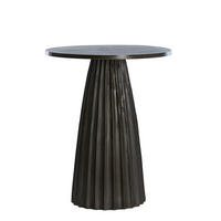 BEISTELLTISCH Veglia Braun Ø45/56 cm - Dunkelbraun, Metall (45/45/56cm) - Light & Living