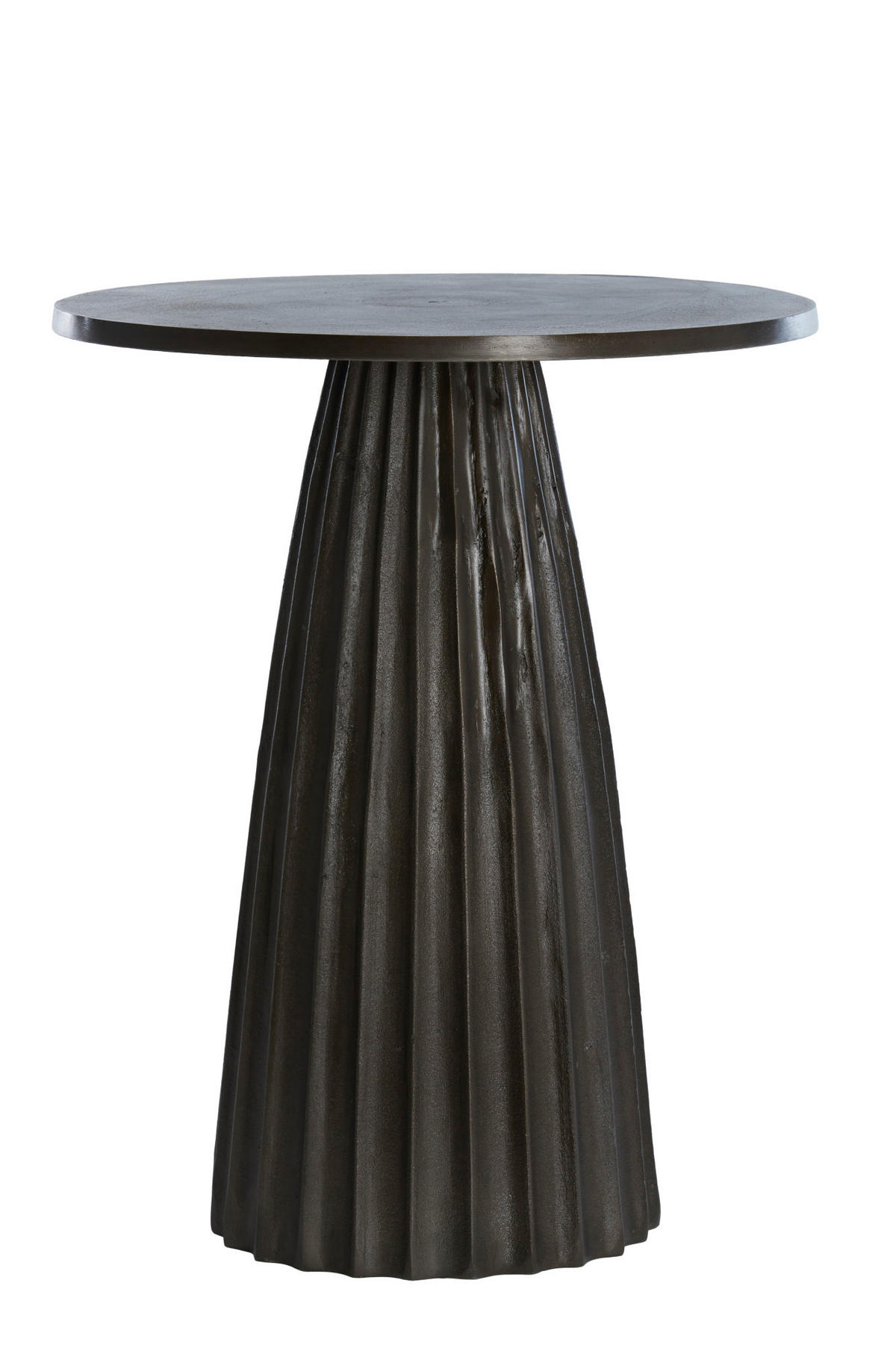 BEISTELLTISCH Veglia Braun Ø45/56 cm - Dunkelbraun, Metall (45/45/56cm) - Light & Living