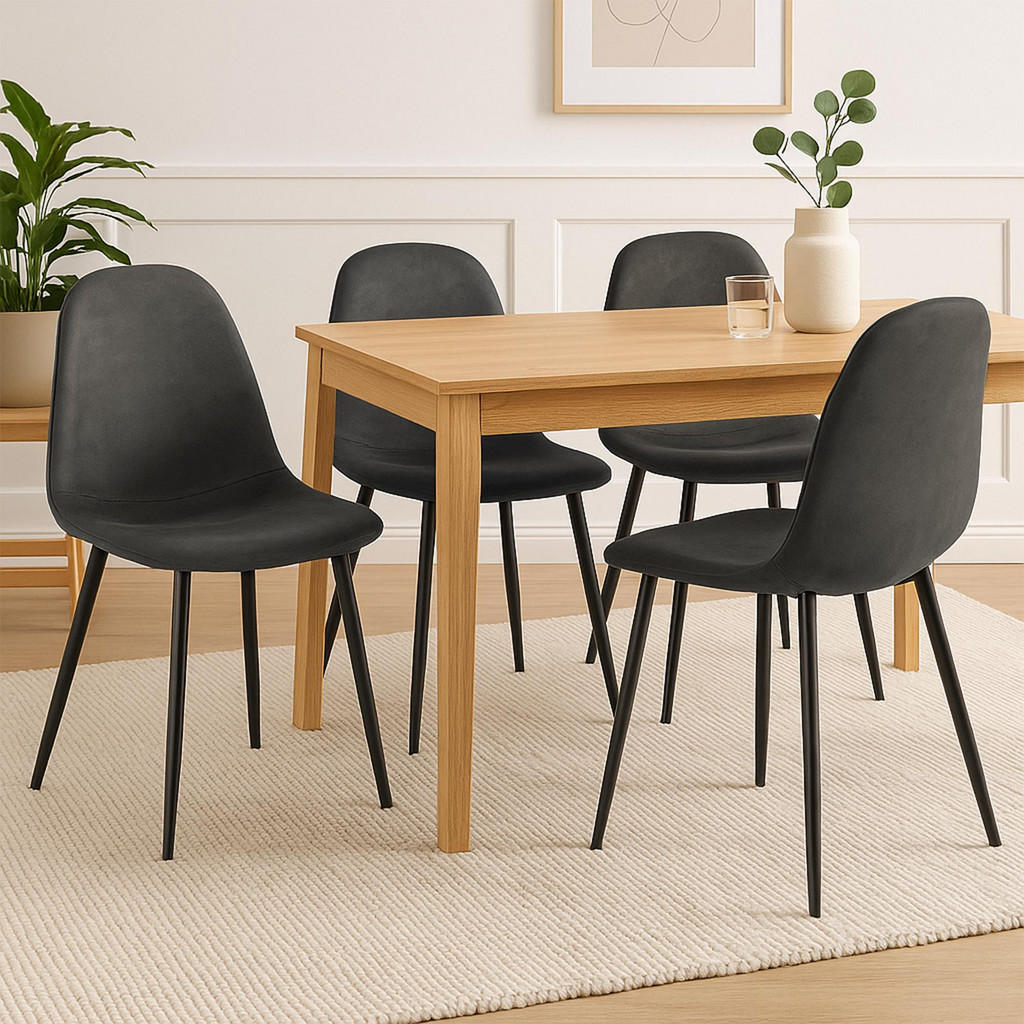 Thumbnail - CLP Stuhl, Schwarz, Textil, 44x88x51 cm, Esszimmer, Stühle, Esszimmerstühle, Vierfußstühle