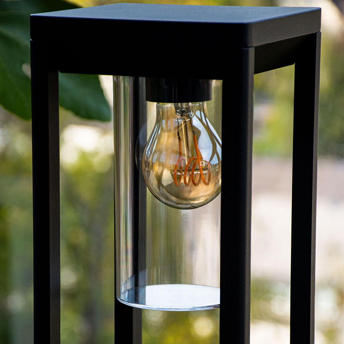 LED WEGLEUCHTE Aluminium Schwarz - Schwarz, Kunststoff (15/15/80cm) - Globo Lighting