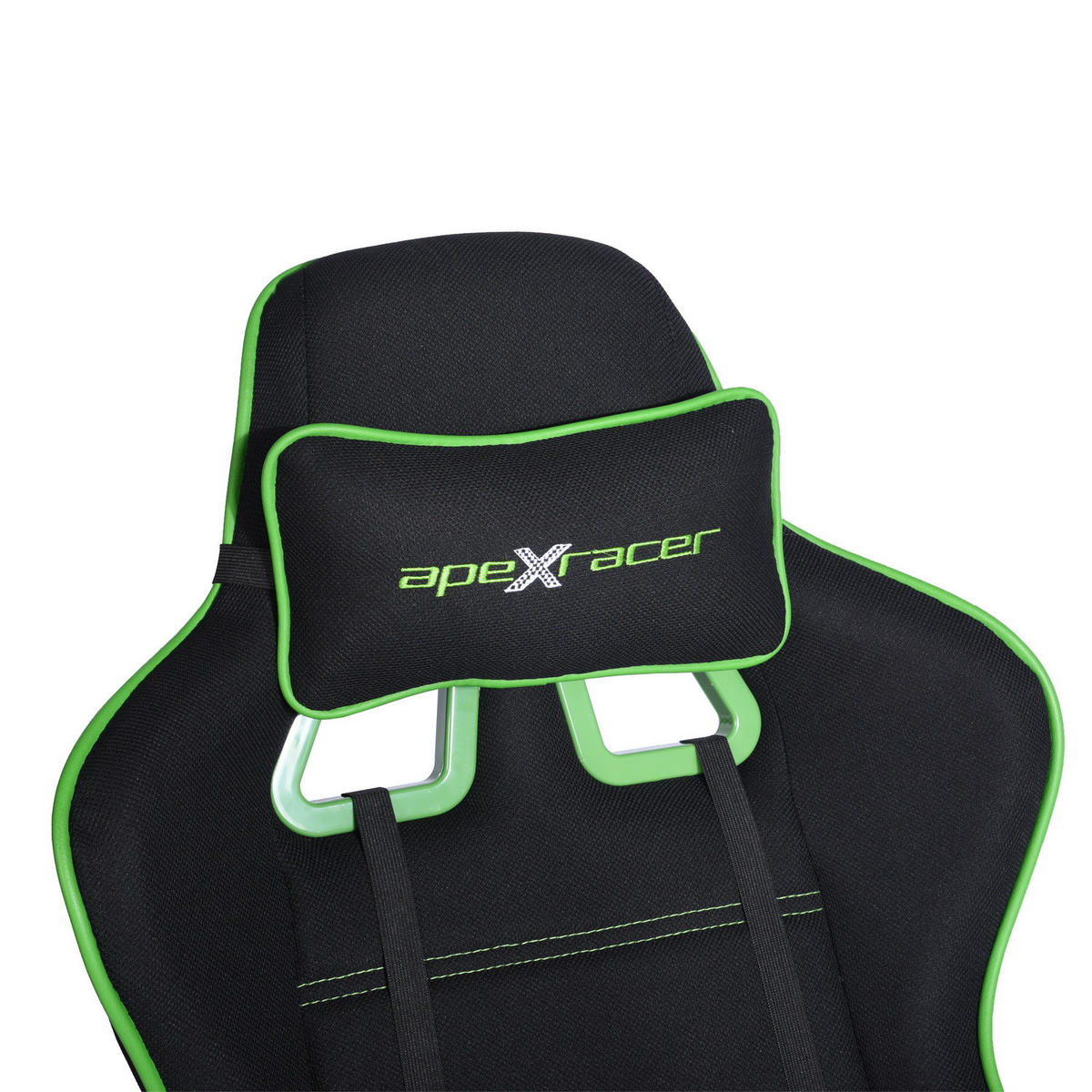 GAMINGSTUHL Grün, Metall, Kunststoff, Textil - Schwarz/Grün, Metall (70/139/56cm) - Urban Meuble