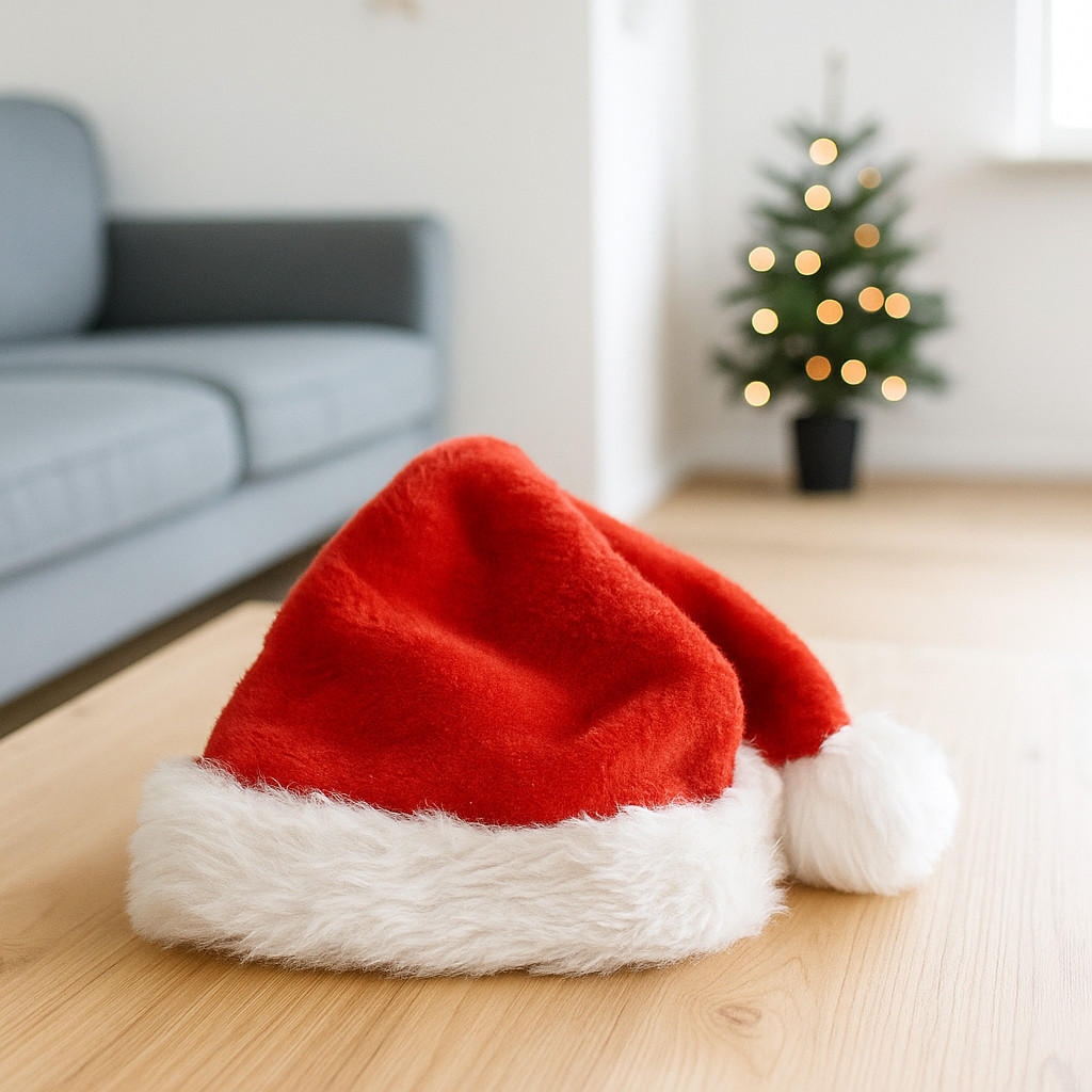 WEIHNACHTSMÜTZE Kunstfell - Rot, Textil (32/42/5cm)