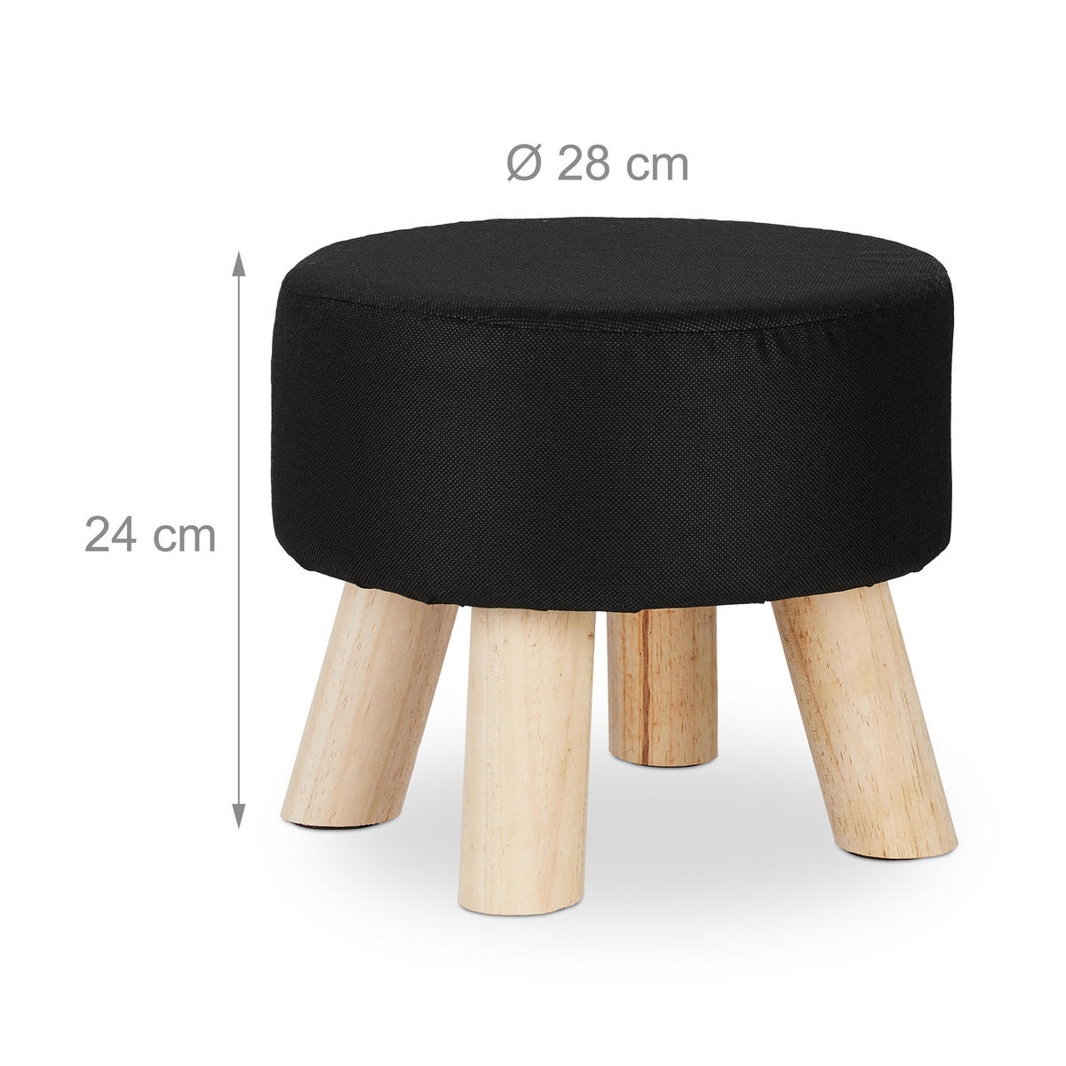 TIERHOCKER Kinder - Weiß, Holzwerkstoff/Textil (28/48/42cm) - Relaxdays