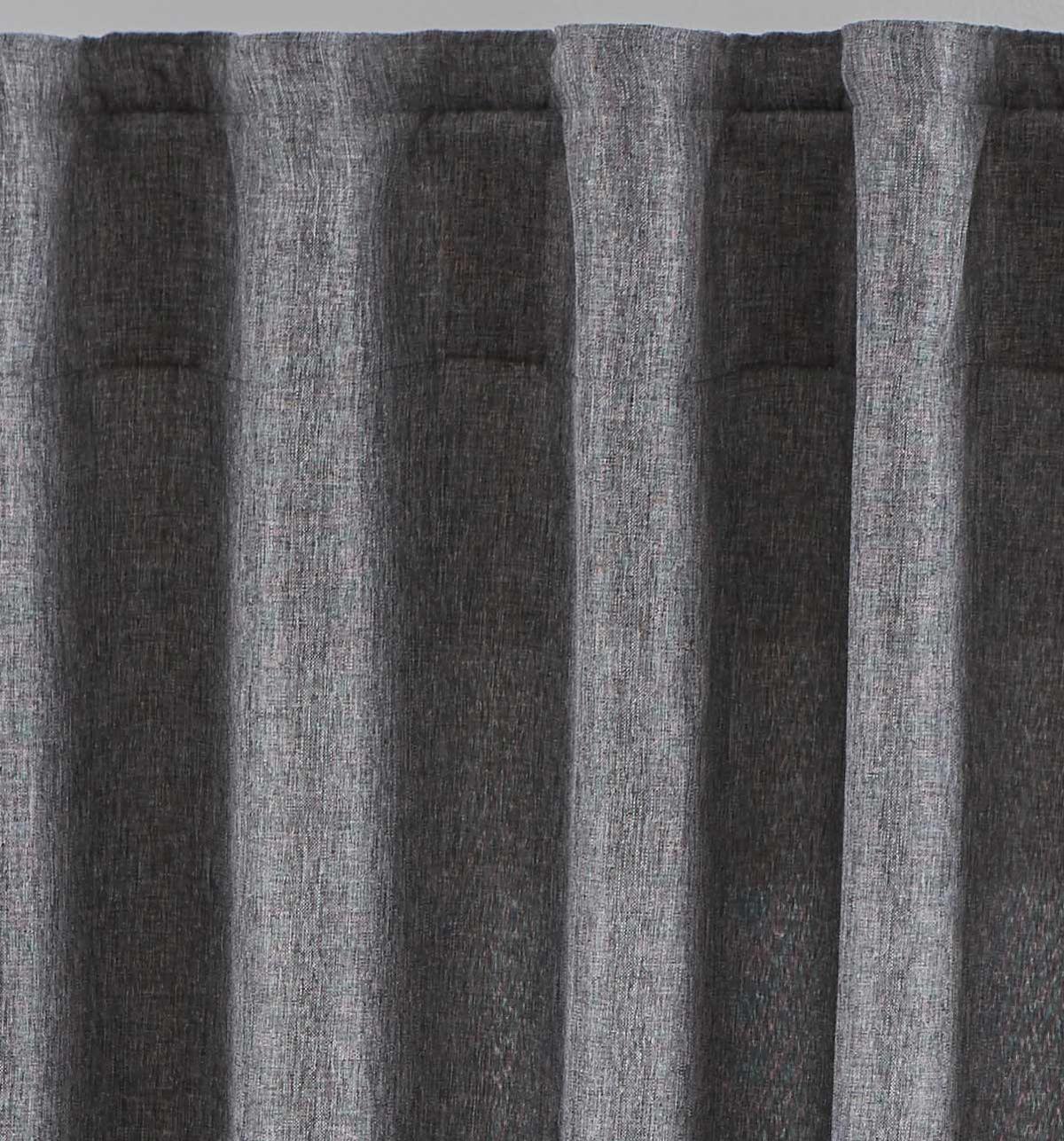 SCHLAUFENGARDINE »Jena« HxB 145x140 cm Grau - Grau, Textil (140/145cm) - Gardinenbox