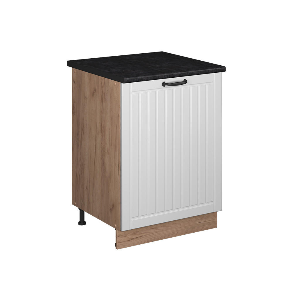 DISKBÄNKSSKÅP Fame-Line, Vitt hus på landet/Goldkraft ek, 60 cm Vit, Honungsek 82/60/60 cm