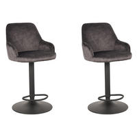 BARHOCKER Fender Grau 42/40/92 cm 2er-Set - Grau, Textil (40/92/42cm) - LABEL51