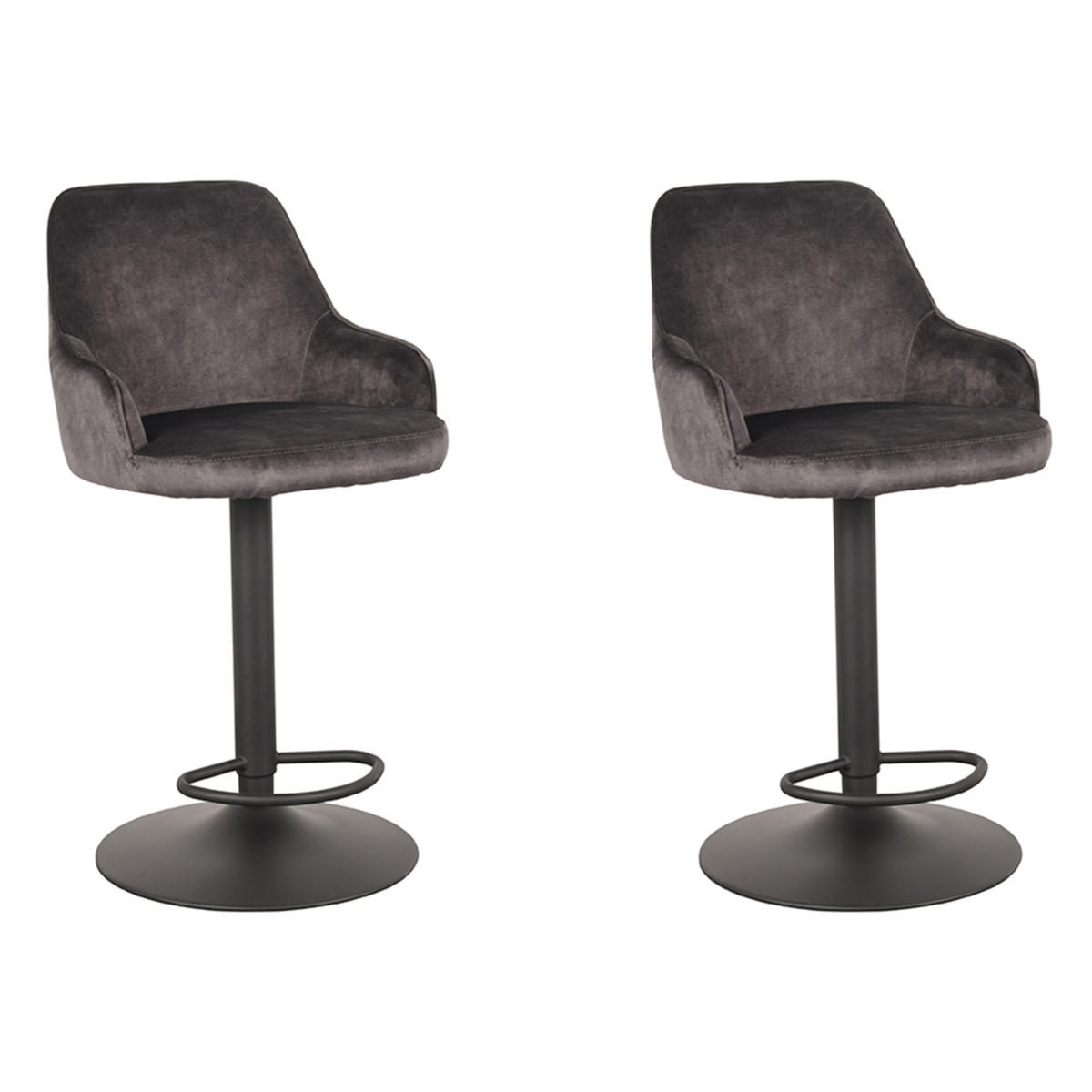 BARHOCKER Fender Grau 42/40/92 cm 2er-Set - Grau, Textil (40/92/42cm) - LABEL51