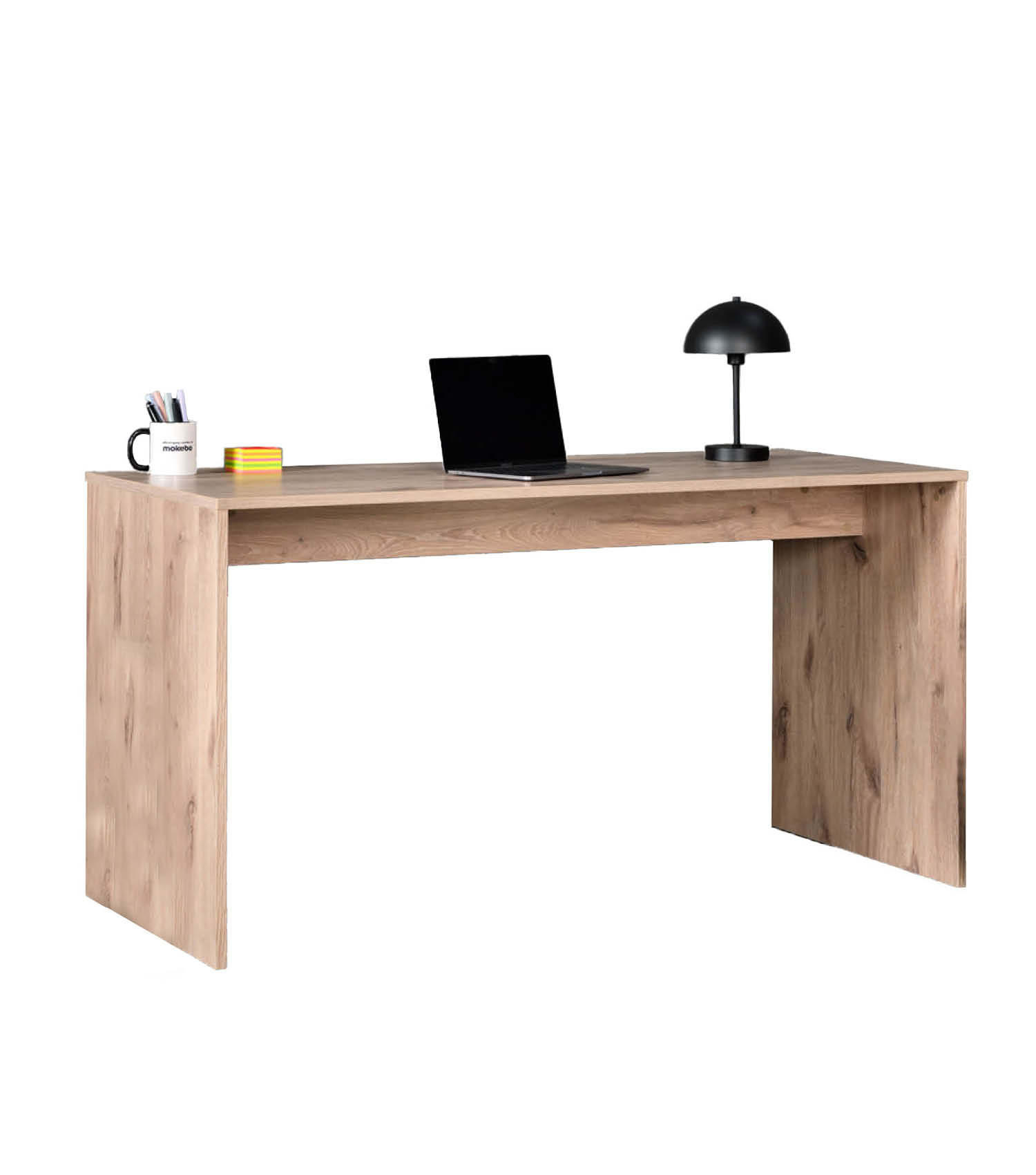 SCHREIBTISCH Der Produktive - Eichefarben, Holzwerkstoff (65/145/77cm) - Mokebo