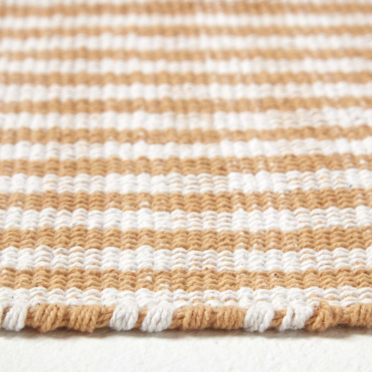 BAUMWOLLTEPPICH Vichy-Karo 110/170 cm - Beige, Textil (110/170cm) - Homescapes