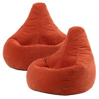 SITZSACK Sessel aus Cord 2-tlg. - Terracotta, Kunststoff (90/73/84cm) - icon