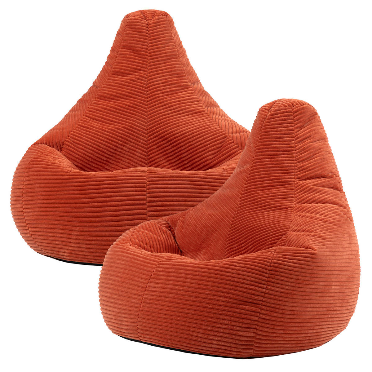 SITZSACK Sessel aus Cord 2-tlg. - Terracotta, Kunststoff (90/73/84cm) - icon