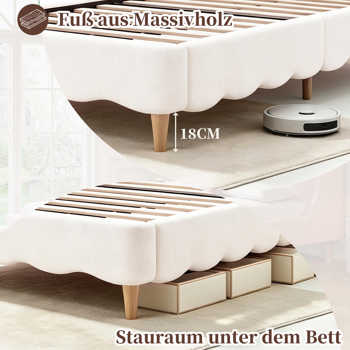 KINDERBETT 90/200 cm mit Lattenrost, DE-41785, in Weiß - Weiß, Holzwerkstoff (90/200cm) - ComfortXL