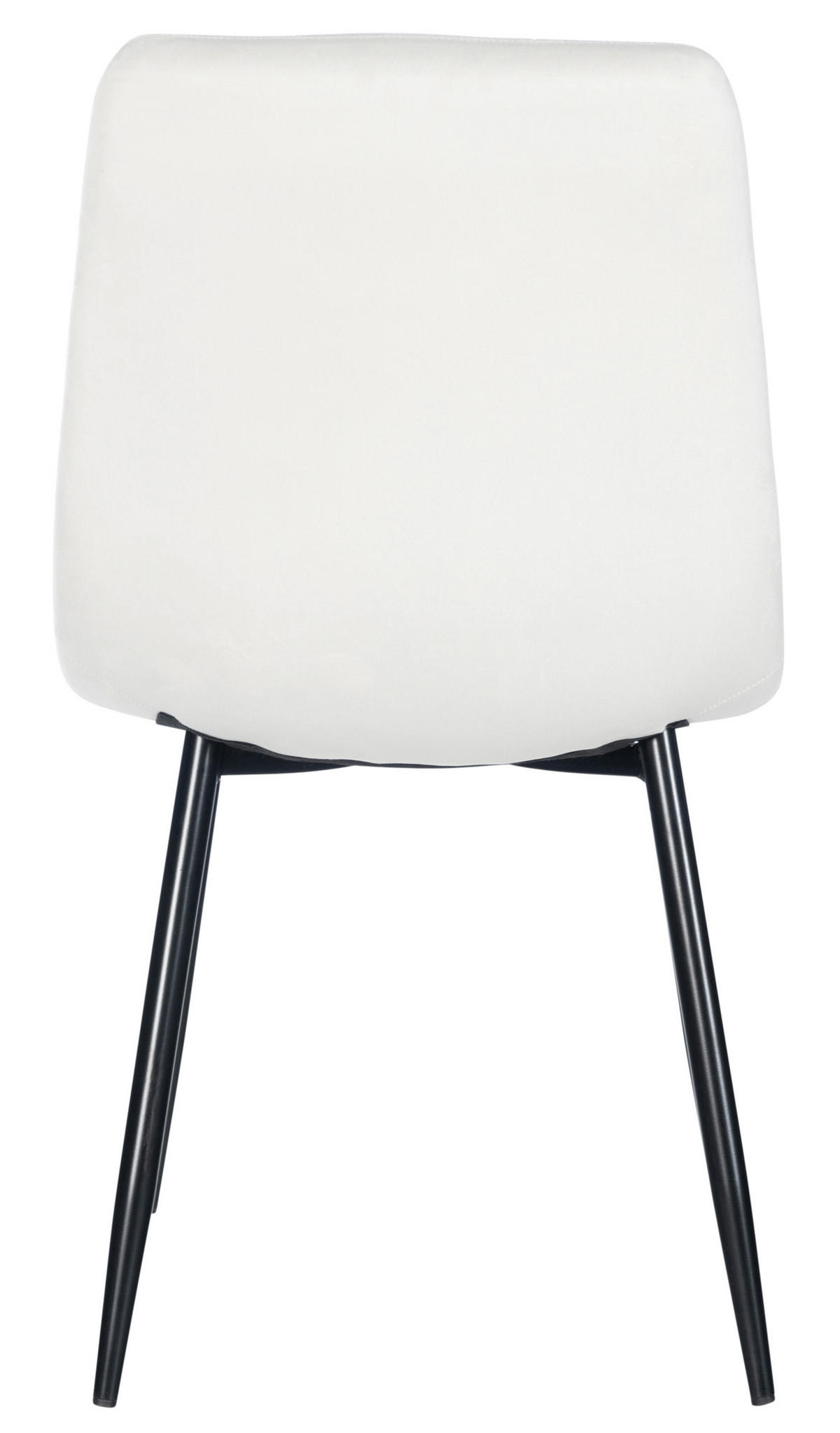 ESSZIMMERSTUHL Atina Samt, Gestell Metall Schwarz CremeWeiß - Schwarz/Naturfarben, Textil/Metall (45/84/55cm) - TPFLiving