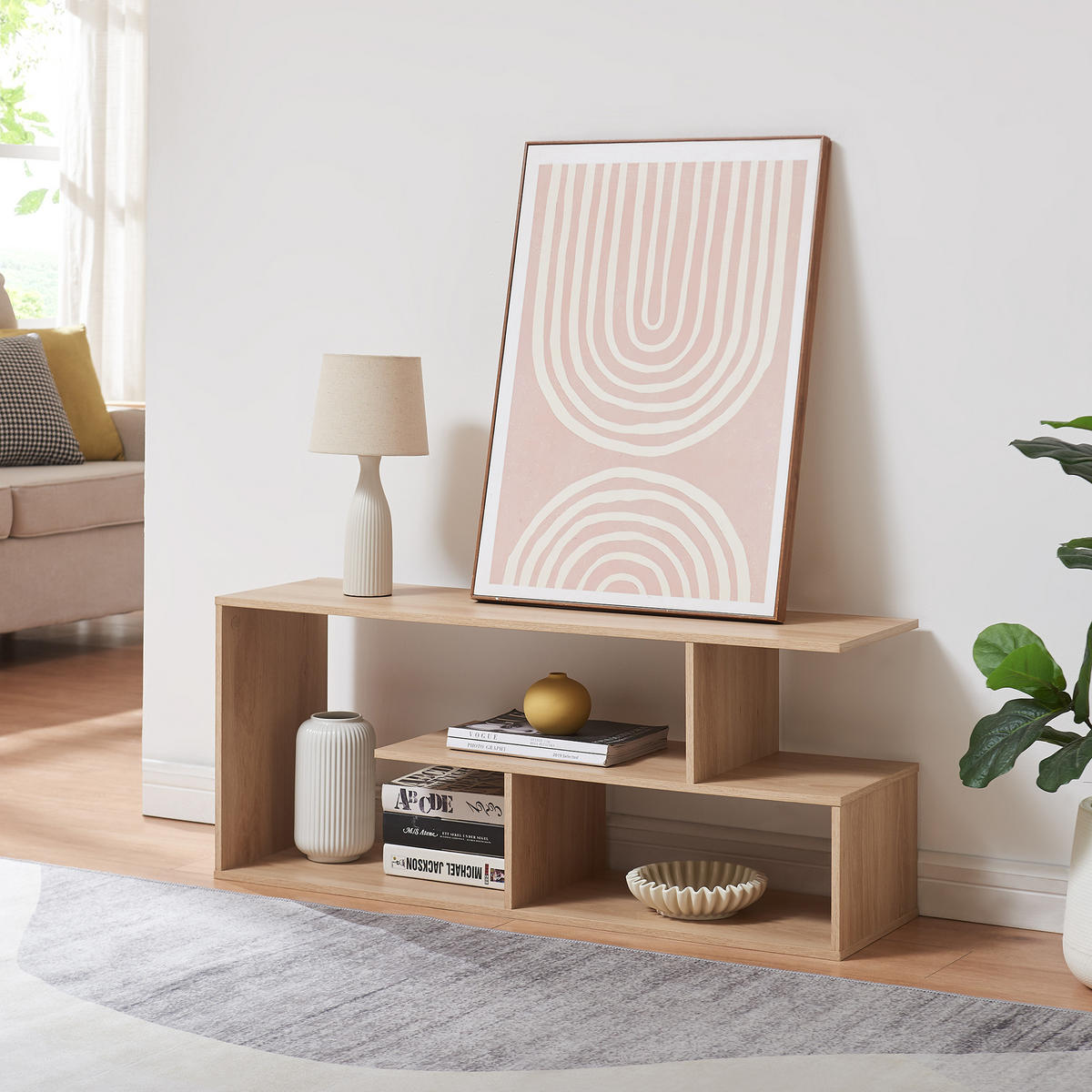 FERNSEHTISCH Anän - Eichefarben, Holzwerkstoff (29.5/42/100cm) - [en.casa]