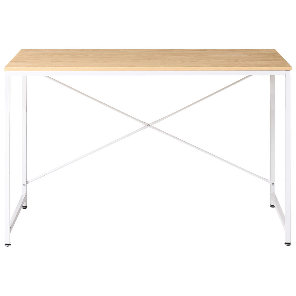 PSACÍ STŮL Světle hnědý/Bílý 120/60 cm Andaste - světle hnědá, kov (60/120/75cm) - Beliani
