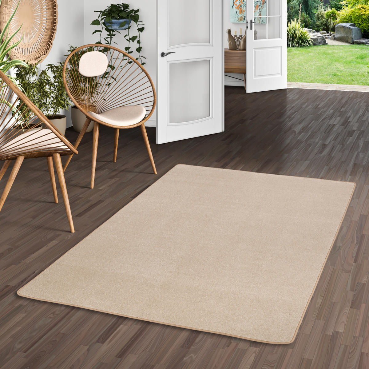 TREND VELOURS TEPPICH JOY - Beige, Textil (140/200cm) - Snapstyle