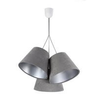 HÄNGELEUCHTE Grau 26/19 cm - Silberfarben, Kunststoff (26/0.8/19cm) - ONZENO